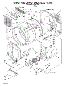 05 - Upper And Lower Bulkhead parts for Whirlpool Dryer CSP2761KQ0 from AppliancePartsPros.com