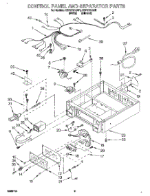 03 - Control Panel And Separator parts for Whirlpool Dryer CSP2761AW1 from AppliancePartsPros.com