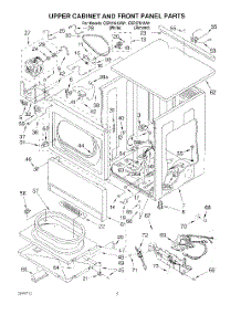 04 - Upper Cabinet And Front Panel parts for Whirlpool Dryer CSP2761AW1 from AppliancePartsPros.com