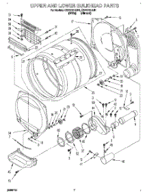 06 - Upper And Lower Bulkhead, Literature parts for Whirlpool Dryer CSP2761AW1 from AppliancePartsPros.com