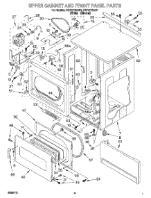 04 - Upper Cabinet And Front Panel parts for Whirlpool Dryer CSP2770AN1 from AppliancePartsPros.com