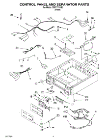 03 - Control Panel And Separator Parts parts for Whirlpool Dryer CSP2771KQ0 from AppliancePartsPros.com