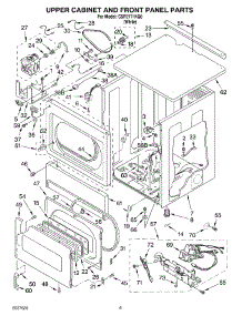 04 - Upper Cabinet And Front Panel Parts parts for Whirlpool Dryer CSP2771KQ0 from AppliancePartsPros.com