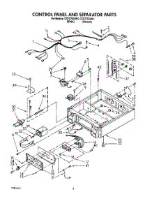 02 - Control Panel And Separator parts for Whirlpool Dryer CSP2760AW0 from AppliancePartsPros.com