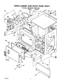 03 - Upper Cabinet And Front Panel parts for Whirlpool Dryer CSP2760AW0 from AppliancePartsPros.com