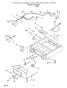 03 - Control Panel And Separator parts for Whirlpool Dryer CSP2771HW0 from AppliancePartsPros.com