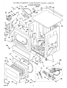 04 - Upper Cabinet And Front Panel parts for Whirlpool Dryer CSP2771HW0 from AppliancePartsPros.com