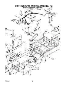 02 - Control Panel And Separator parts for Whirlpool Dryer CSP2771AW0 from AppliancePartsPros.com