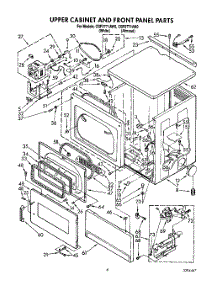03 - Upper Cabinet And Front Panel parts for Whirlpool Dryer CSP2771AW0 from AppliancePartsPros.com