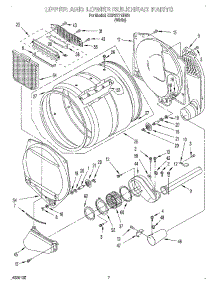 05 - Upper And Lower Bulkhead parts for Whirlpool Dryer CSP2771HW0 from AppliancePartsPros.com