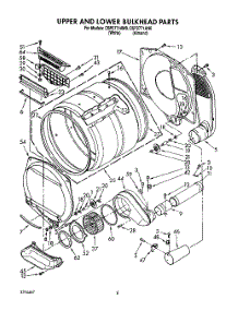 04 - Upper And Lower Bulkhead, Lit / Optional parts for Whirlpool Dryer CSP2771AW0 from AppliancePartsPros.com
