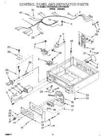 02 - Control Panel And Separator parts for Whirlpool Dryer CSP2760AN1 from AppliancePartsPros.com