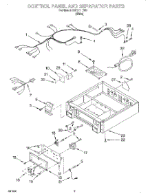 03 - Control Panel And Separator parts for Whirlpool Dryer CSP2771EW0 from AppliancePartsPros.com
