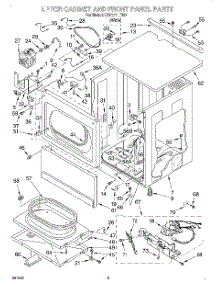 04 - Upper Cabinet And Front Panel parts for Whirlpool Dryer CSP2771EW0 from AppliancePartsPros.com