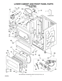 02 - Lower Cabinet And Front Panel, Lite parts for Whirlpool Dryer CSP2761KQ1 from AppliancePartsPros.com