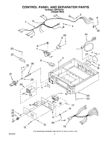 04 - Control Panel And Separator parts for Whirlpool Dryer CSP2761KQ1 from AppliancePartsPros.com