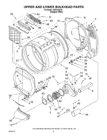 07 - Upper And Lower Bulkhead parts for Whirlpool Dryer CSP2761KQ1 from AppliancePartsPros.com