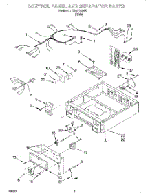 02 - Control Panel And Separator parts for Whirlpool Dryer CSP2770EW0 from AppliancePartsPros.com