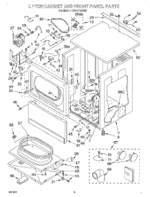 03 - Upper Cabinet And Front Panel parts for Whirlpool Dryer CSP2770EW0 from AppliancePartsPros.com
