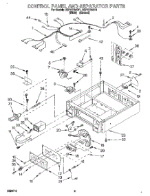 03 - Control Panel And Separator parts for Whirlpool Dryer CSP2770AW1 from AppliancePartsPros.com