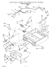 03 - Control Panel And Separator parts for Whirlpool Dryer CSP2761EW0 from AppliancePartsPros.com