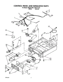 02 - Control Panel And Separator parts for Whirlpool Dryer CSP2761AW0 from AppliancePartsPros.com