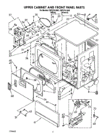 03 - Upper Cabinet And Front Panel parts for Whirlpool Dryer CSP2761AW0 from AppliancePartsPros.com
