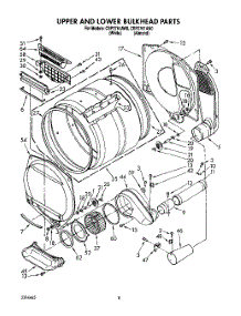 04 - Upper And Lower Bulkhead, Lit / Optional parts for Whirlpool Dryer CSP2761AW0 from AppliancePartsPros.com