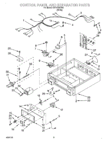 02 - Control Panel And Separator parts for Whirlpool Dryer CSP2760HW0 from AppliancePartsPros.com