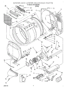 04 - Upper And Lower Bulkhead parts for Whirlpool Dryer CSP2760HW0 from AppliancePartsPros.com
