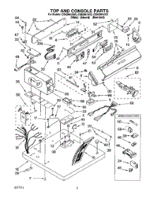 02 - Top And Console parts for Whirlpool Dryer CGE2991AG2 from AppliancePartsPros.com