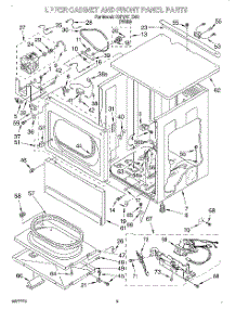04 - Upper Cabinet And Front Panel parts for Whirlpool Dryer CSP2761EW0 from AppliancePartsPros.com