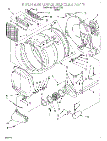 06 - Bulkhead, Literature parts for Whirlpool Dryer CSP2761EW0 from AppliancePartsPros.com