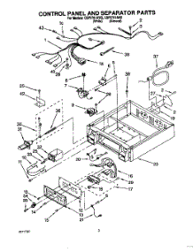 03 - Control Panel And Separator parts for Whirlpool Dryer CSP2761AW2 from AppliancePartsPros.com