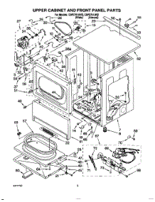 04 - Upper Cabinet And Front Panel parts for Whirlpool Dryer CSP2761AW2 from AppliancePartsPros.com