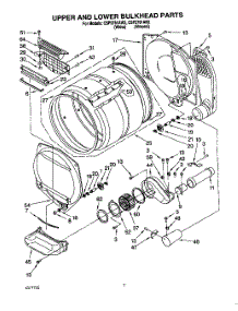 06 - Upper And Lower Bulkhead, Literature parts for Whirlpool Dryer CSP2761AW2 from AppliancePartsPros.com