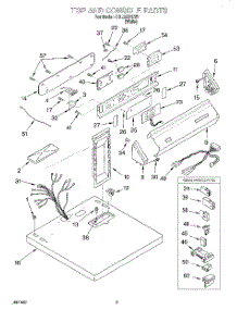 02 - Top And Console parts for Whirlpool Dryer CGE2991EW1 from AppliancePartsPros.com