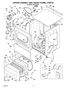 03 - Upper Cabinet And Front Panel Parts parts for Whirlpool Dryer CSP2770KQ1 from AppliancePartsPros.com