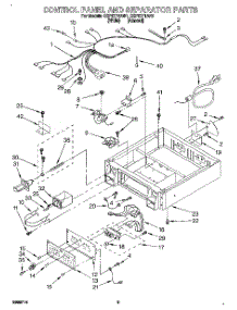 03 - Control Panel And Separator parts for Whirlpool Dryer CSP2771AN1 from AppliancePartsPros.com