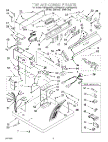 02 - Top And Console parts for Whirlpool Dryer CGE2991AW3 from AppliancePartsPros.com