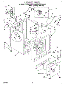 03 - Section parts for Whirlpool Dryer CEE2990AG2 from AppliancePartsPros.com