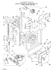 03 - Cabinet parts for Whirlpool Dryer CGE2991AN3 from AppliancePartsPros.com