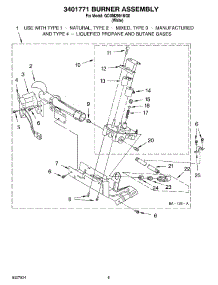 04 - 3401771 Burner Assembly parts for Whirlpool Dryer GCGM2991MQ0 from AppliancePartsPros.com