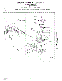 04 - 8318272 Burner parts for Whirlpool Dryer LGQ8000JQ3 from AppliancePartsPros.com