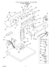 02 - Top And Console parts for Whirlpool Dryer CGE2991EW0 from AppliancePartsPros.com