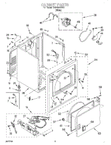 03 - Cabinet parts for Whirlpool Dryer CGE2991EW0 from AppliancePartsPros.com