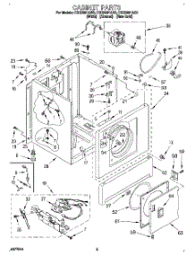 03 - Cabinet parts for Whirlpool Dryer CGE2991AW2 from AppliancePartsPros.com