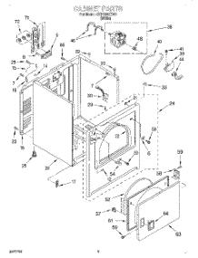 03 - Section parts for Whirlpool Dryer CEP2960EW0 from AppliancePartsPros.com