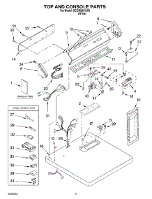 02 - Top And Console, Literature parts for Whirlpool Dryer GCGM2901JQ1 from AppliancePartsPros.com