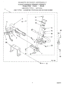 04 - 8318276 Burner Assembly parts for Whirlpool Dryer GGW9868KQ0 from AppliancePartsPros.com